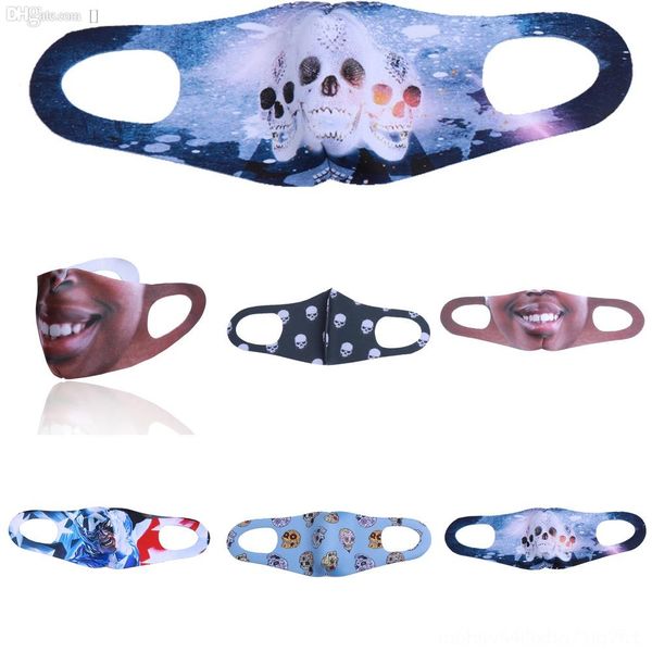 

dustproof recyclable and masks btm6o printed face face washable mask christmas breathable man halloween party lower half women pthio