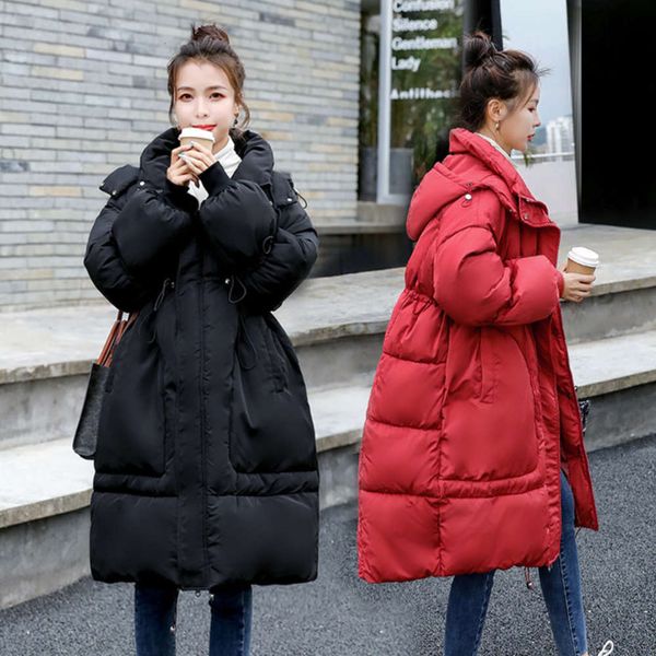 

200 kg large women's down extra fat mm medium length loose materni cotton padded et 300 coat, White