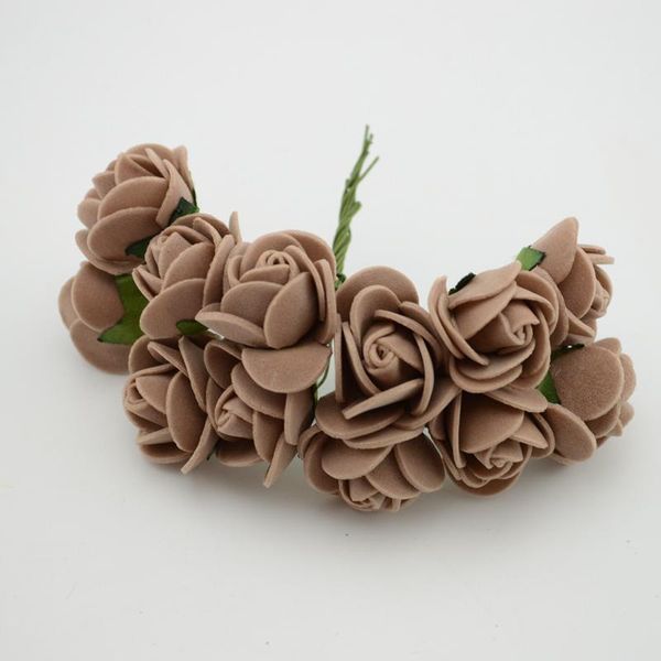 

12pcs lot simulation mini rose artificial flower foam flower diy flower ball garland headdress wedding decoration bridal flowers f jllhfx