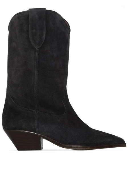 

boots women shoes paris duerto 40 western season black suede boots1