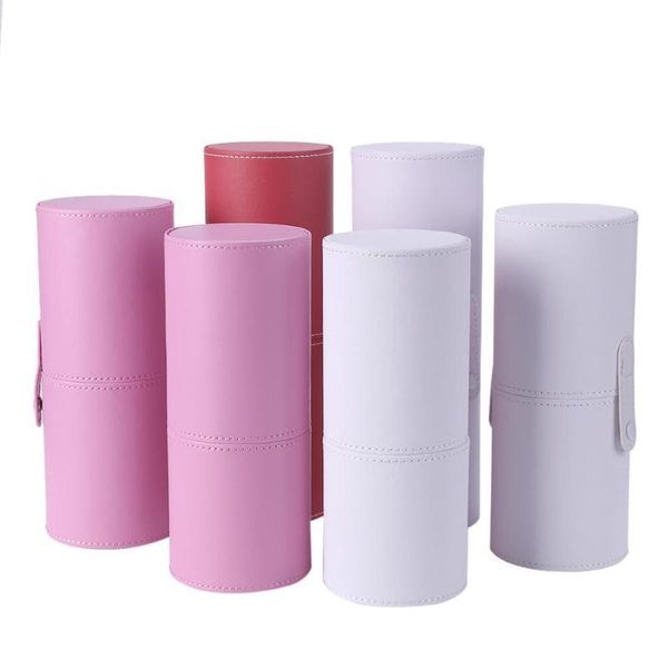 

1pc pu leather makeup brush holder cosmetic pens storage case portable travel makeup brushes organizer case pe bbytmu