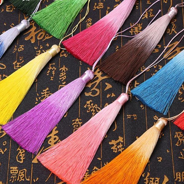 

5pcs fashion gradual large tassel diy pendant jewelry curtain garments decorative accessories car key bag pendant craft tassels h sqcawi