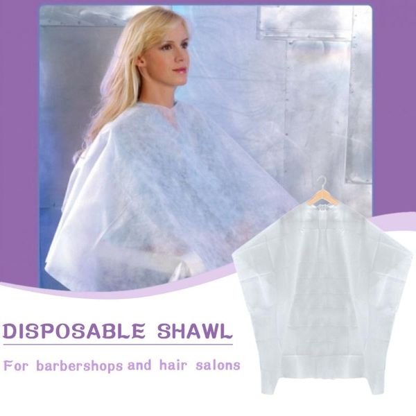 

50 шт. одноразовые нетканые парикмахерские накидки стиральные прокладки шампунь мыс парикмахерский инструмент, Blue;gray