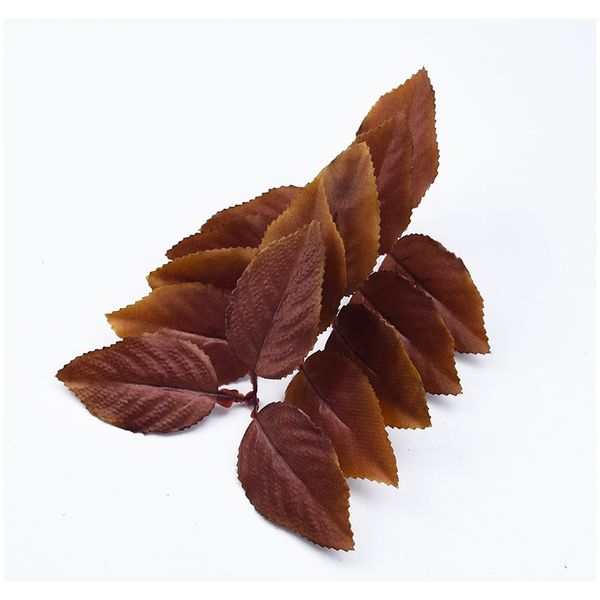 

10pcs brown leaves silk leaf christmas decorations for home scrapbooking wedding bridal accessories clearance artificial plants f wmtifb