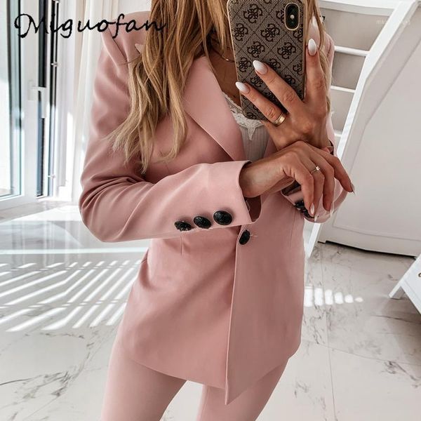 

blazer jacket coat elegant office ladies suit coat slim long sleeve jackets veste 2021 autumn winter vestidos1, White;black