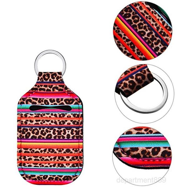 

30ml hand sanitizer holder neoprene keychain mini bottle cover white color rectangle shape for travelling portable case ewf1488