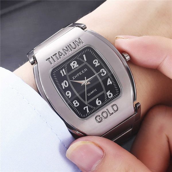 

new style fashion men's watches barrel steel business casual quartz sports wristwatch relojes de hombre male dress clock gifts, Silver