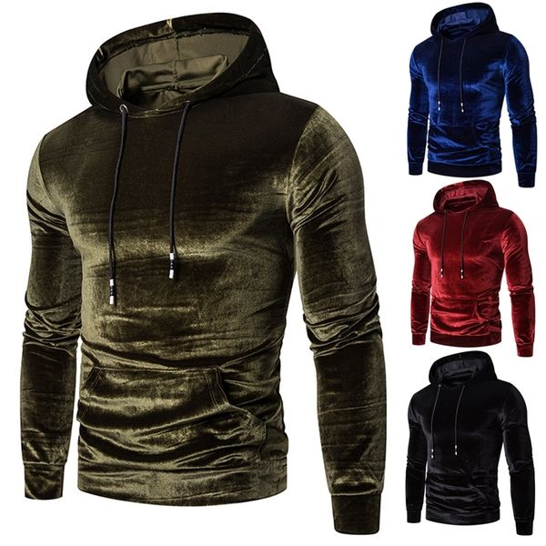 Mens Hoodies Sweatshirt Longa Longa Autumn Spring Outono Casual Rodwear Casaco Menino Cor Sólida Capuz Slim Masculino Tracksuits 20127