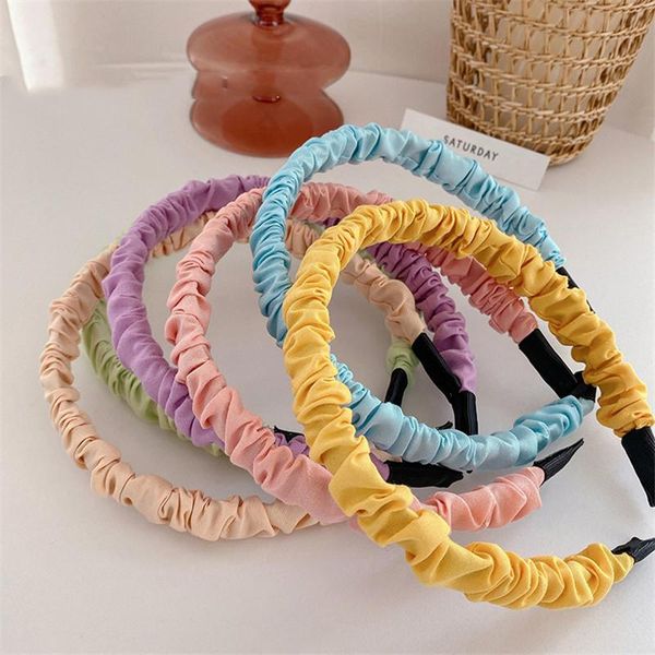 

ruoshui женщина девушки конфеты цвет цвет давить bezel дамы головные обращающиеся одиночные волосы украшения мода turban hairwear h wmtfnr, Black;brown