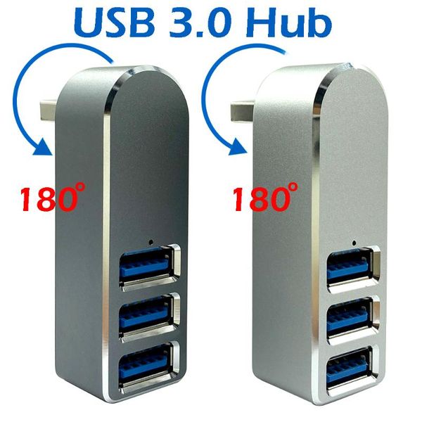 

hubs mini usb hub 3 ports usb3.0 high compatibility aluminum alloy shell speed 3.0 compatible usb2.0