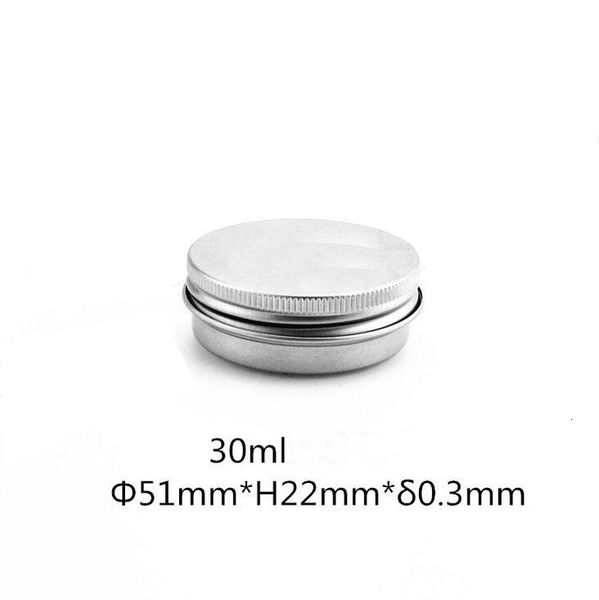

60g 60ml aluminum jars cosmetic lip balm jar silver cream container tins bottle z600
