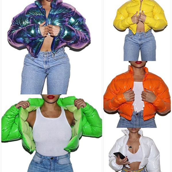 

women down & parkas thicken warm fall winter clothing & club cotton-padded jacket cardigan solid color outerwear coat selling 0751, Black