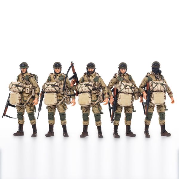 

joytoy 1/18 action figure wwiiÂ us airborne division soldier figures (5pcs/set) collectible toy military model gift q1215