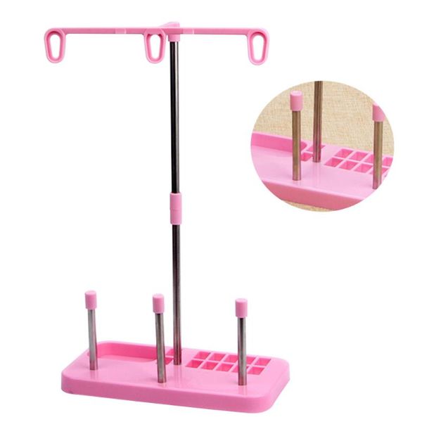 

sewing notions & tools machine universal thread stand plastic 3 spools holder household for embroidery, Black