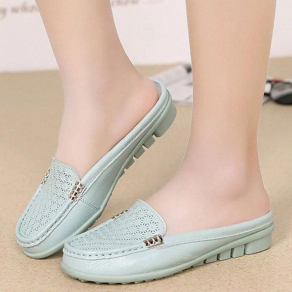 

soft non-slip casual women flats shoes ladies loafer comfortable genuine leather summer shoes breathable sneakers women #jz5d, Black