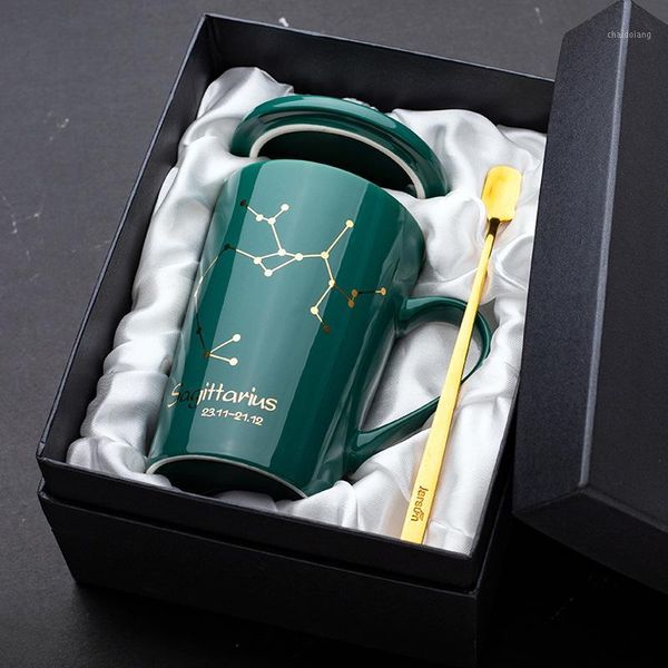 

ink green constellation ceramic mug lovers coffee mug creative personality business gift water set1