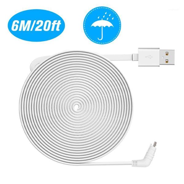 

6m/20ft charging power cable for arlo pro arlo go weatherproof flat cable aluminium alloy micro usb with plug1
