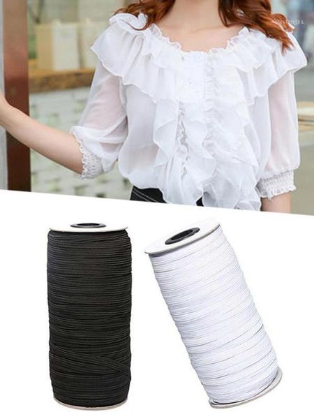

3/5/7mm100m black white elastic rope band rubber tape ear hanging making mask string handle/ribbon diy sewing accessories1