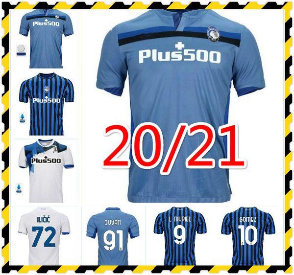 

2020 2021 atalanta bc футбол джерси 20 21 # 72 ilicic # 9 l.muriel футбольная униформа мужская # 91 дувань мансини pasalic gomez футбольная, Black