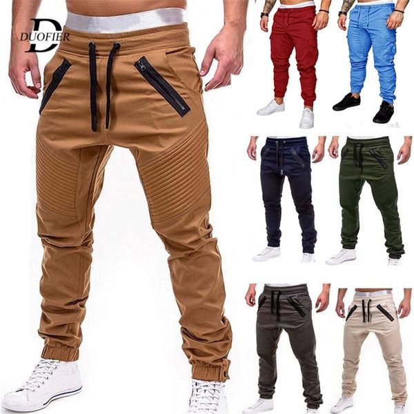

men's gyms joggers pants men fitness sportpants loose cotton casual trousers male sportswear hip hop harem track pants man 201218, Black