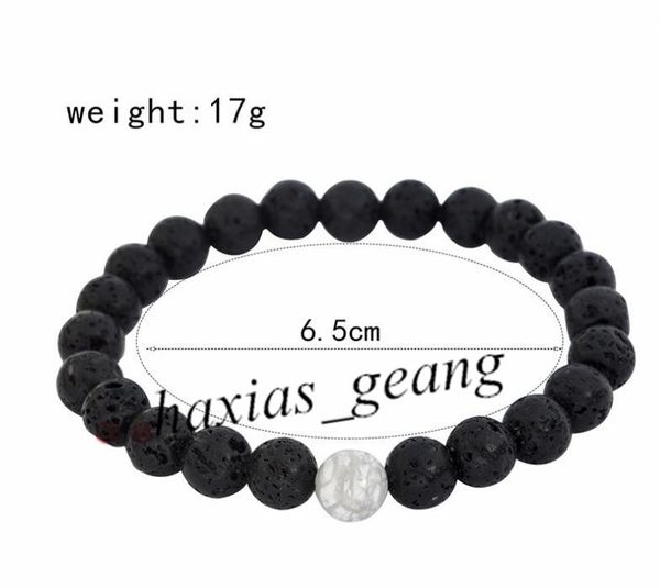 

factorygj4slava chakra women rock beads men bracelets natural healing energy stone meditation mala bracelet fashion essential oil d, Black