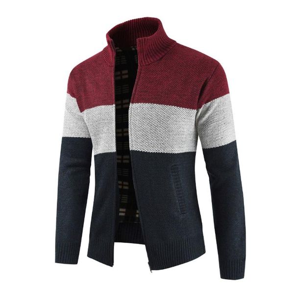 

new retro men's winter cardigan autumn sweater jacket coat warm casual hoody plus size velvet thicken zipper sweaters, White;black
