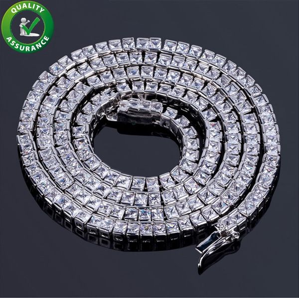 

iced out chains designer diamond tennis necklace mens gold hip hop jewelry luxury fashion cuban link rapper chain pandora style charms rock, Black