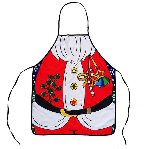 

aprons waterproof christmas santa apron household for chef waiter hairdresser red bib waitress fancy dress costumes xmas supplies