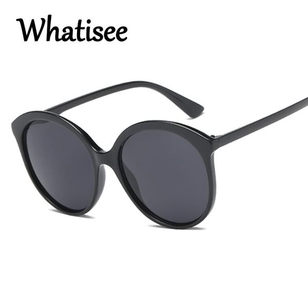 

sunglasses whatisee round women retro pink yellow lens eyewear candy color brand designer for sun glasses shades, White;black