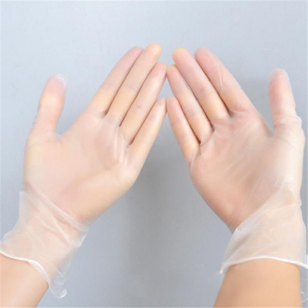 

gloves 100 pcs transparent disposable dishwashing/kitchen/latex/rubber/garden pvc universal for home cloutletat7f