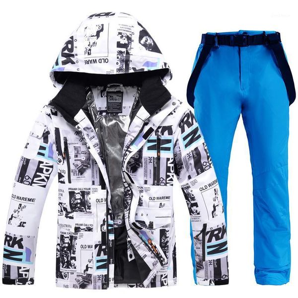 

skiing jackets men's ski suit male winter sports warm windproof waterproof jacket and pants men snowboard breathable set1