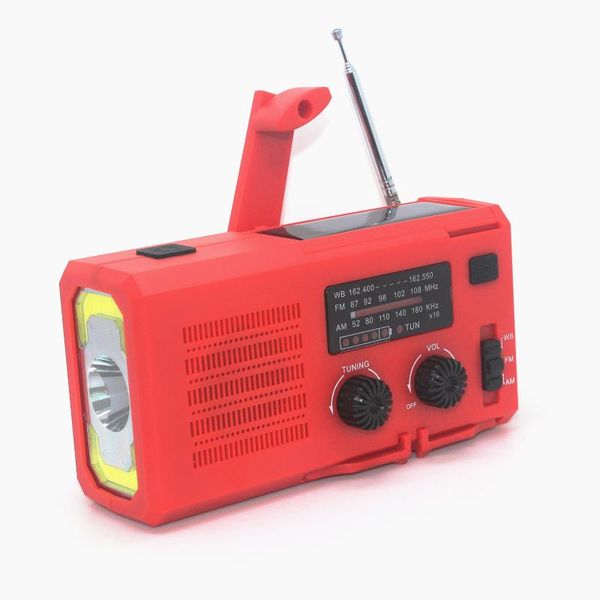 

radio hand crank solar with cob reading lamp multi-functional am/fm/noaa emergency phone charger earphone