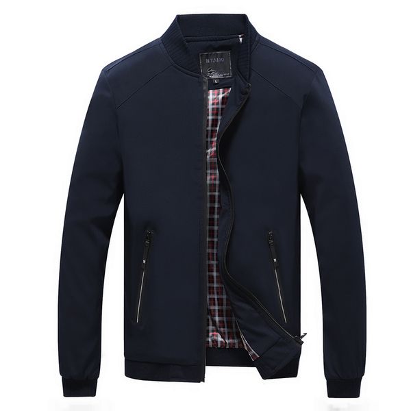 

young and middle-aged men's spring and autumn business casual stand-up collar jacket men's jacket coat factory direct sales, Black;brown