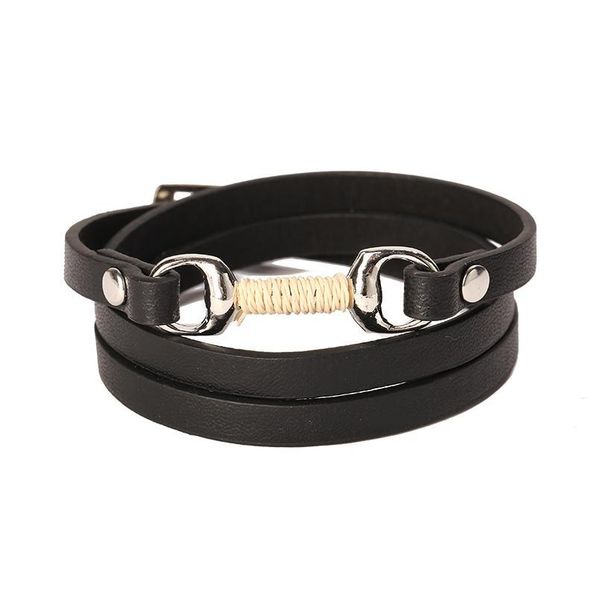 

junwei fashion men's multi-layer leather bracelet handmade men's bracelet gifts for men junwei jllejg