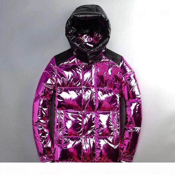 

2020 new down jacket goose winter jacket collar trend thick fashion full mens winter coats puffer jacket loose coat, Black