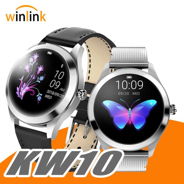 

wuli fashion female kw10 smart watch heart rate monitor step waterproof small gift bluetooth bracelet