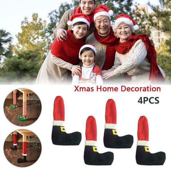 

christmas decorations 4pcs chair table leg foot socks prevent scraping gift 1