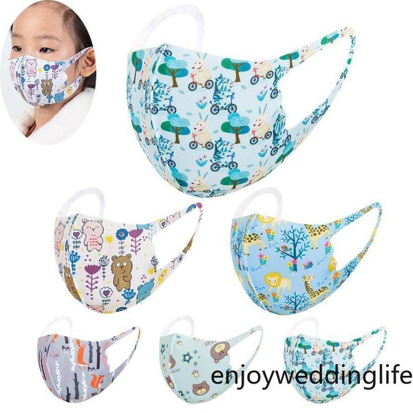 

в наличии дети face mask детский мультфильм животных печатные маски моющийся детские маски защитные дышащий spring summer party