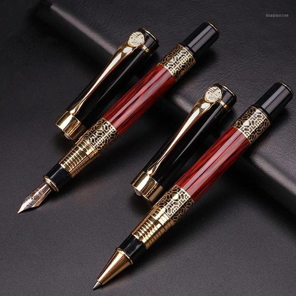 

fountain pens business metal pen nice touch golden supplies feeling student school wood for gift clip red writing u7i11