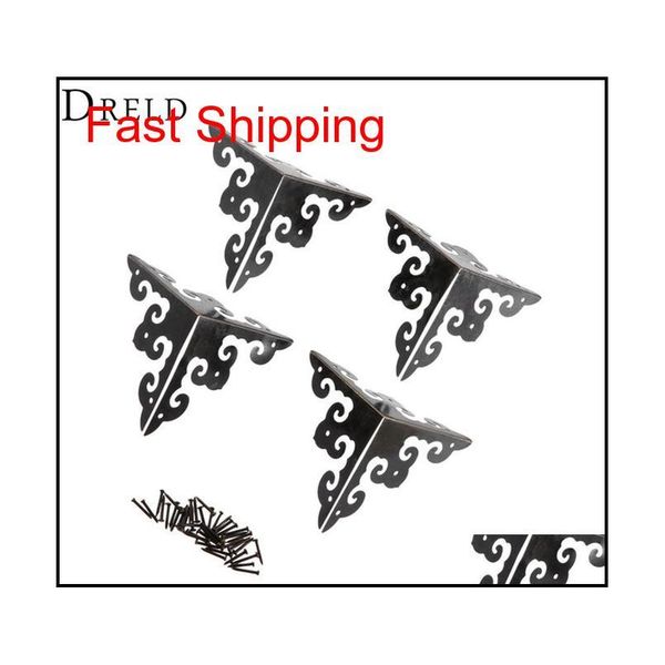 

orner brackets dreld 4pcs 50mm antique bronze wood box feet leg corner protector guard metal crafts decorative qyluro dh_seller2010