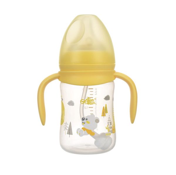 

nipple wide mouth pp silicone newborn baby straw handle 180ml bottle rk3131