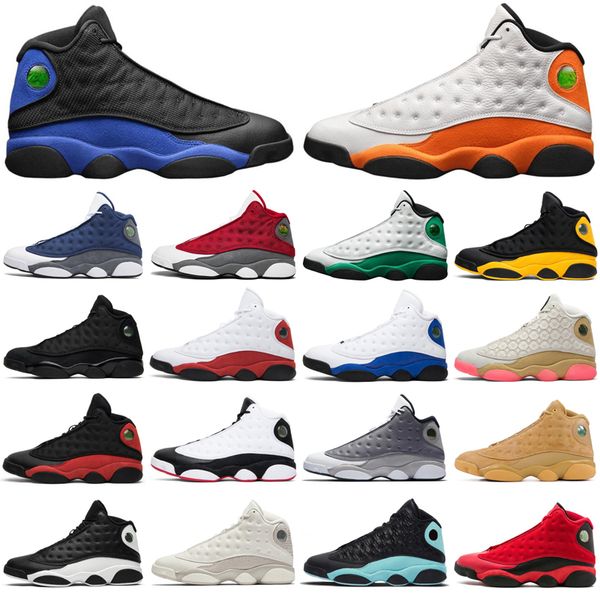 

2020 hyper royal 13 13s jumpman men basketball shoes red flint chicago lucky green black cat mens trainers sports sneakers