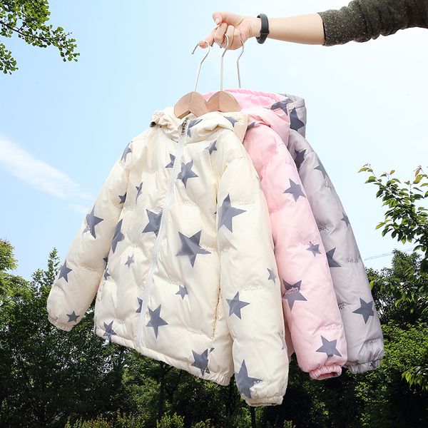 

new 2020 net yarn for boys girls big, medium small thickened down jacket light and thin fashion children's, Blue;gray