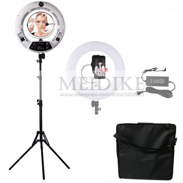 

yidoblo fs-480ii dimmable light pro 2 colors adjustable beauty salon makeup 48w 480 led ring light led lamp+ 2m standing+bag kit1