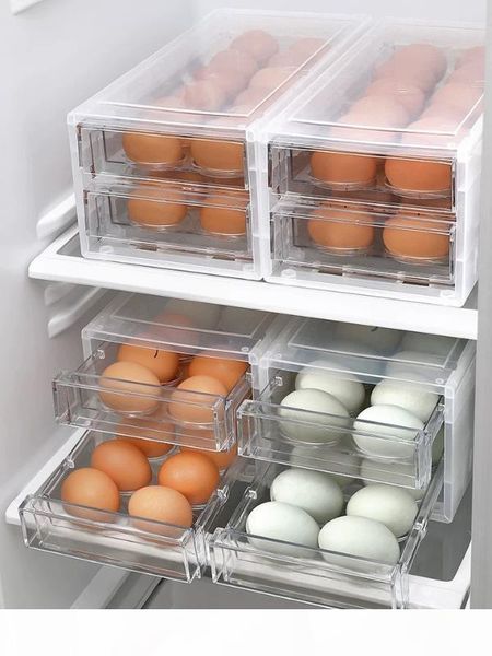 

24 grids egg storage box egg tray holder kitchen refrigerator crisper storage container home organizer