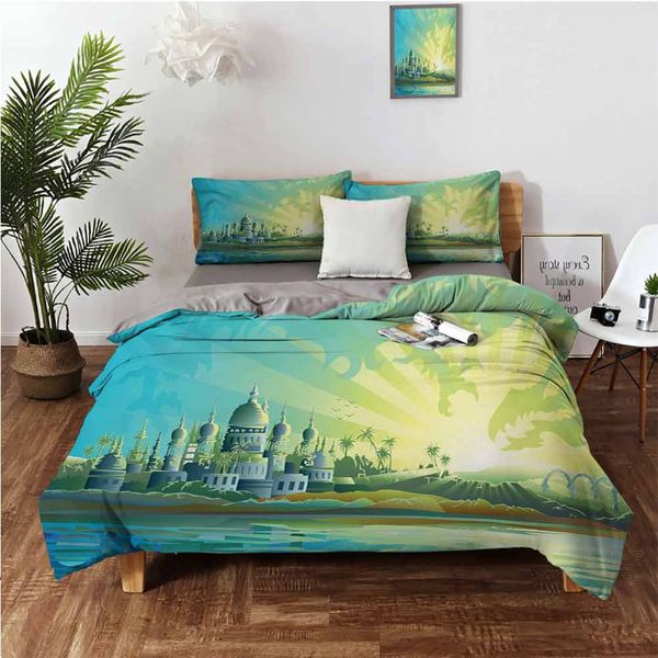 

древний город с исторической архитектурой традиционное изображение 3-х частей