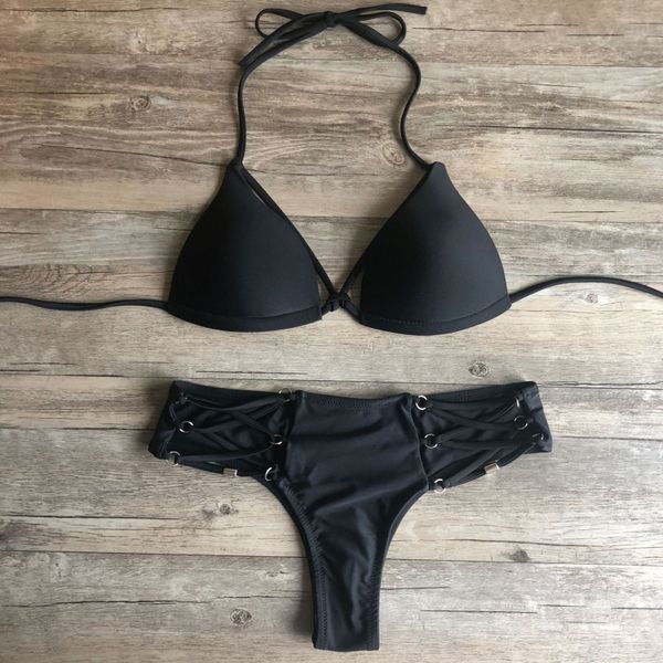 

bandage 2020 set brazilian summer black swimwear bikini women beach wear bathing suit popular female push up swimsuit ho, White;black