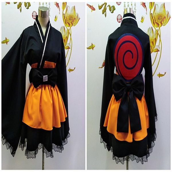 

jp anime naruto shippuden uzumaki naruto cosplay costumes lolita kimono cosplay costume halloween dress1, Silver