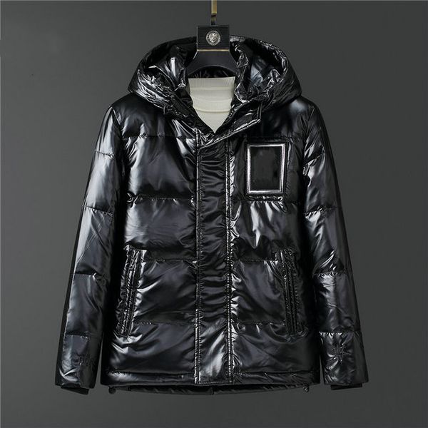 

men's youth casual designer down jacket outdoor warm luxury winter mens mens casual jackets hooded cotton outwear, Black