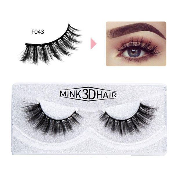 

false eyelashes 1 pair long fake 3d mink eye lashes natural thick makeup 449d